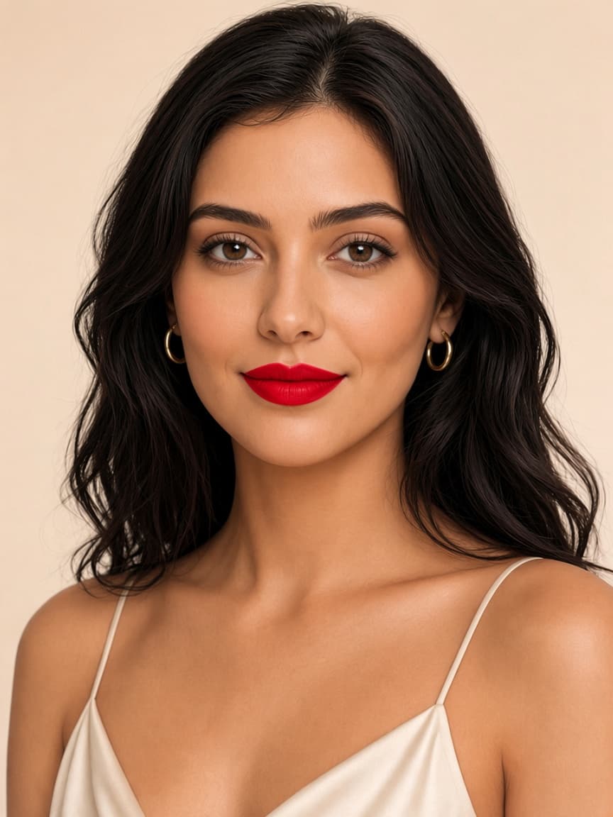 أحمر شفاه فيفيد مات · lip look